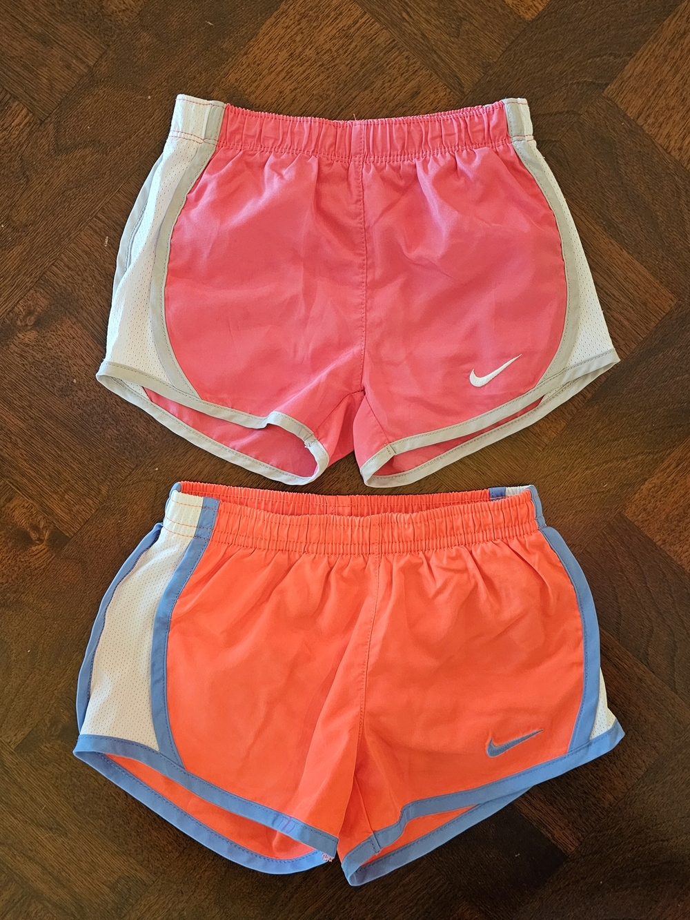 Nike Girls Dri-FIT Tempo Active Run Athletic Shorts Pink Orange 2T Lot of 2 - Picture 7 of 7
